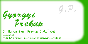 gyorgyi prekup business card